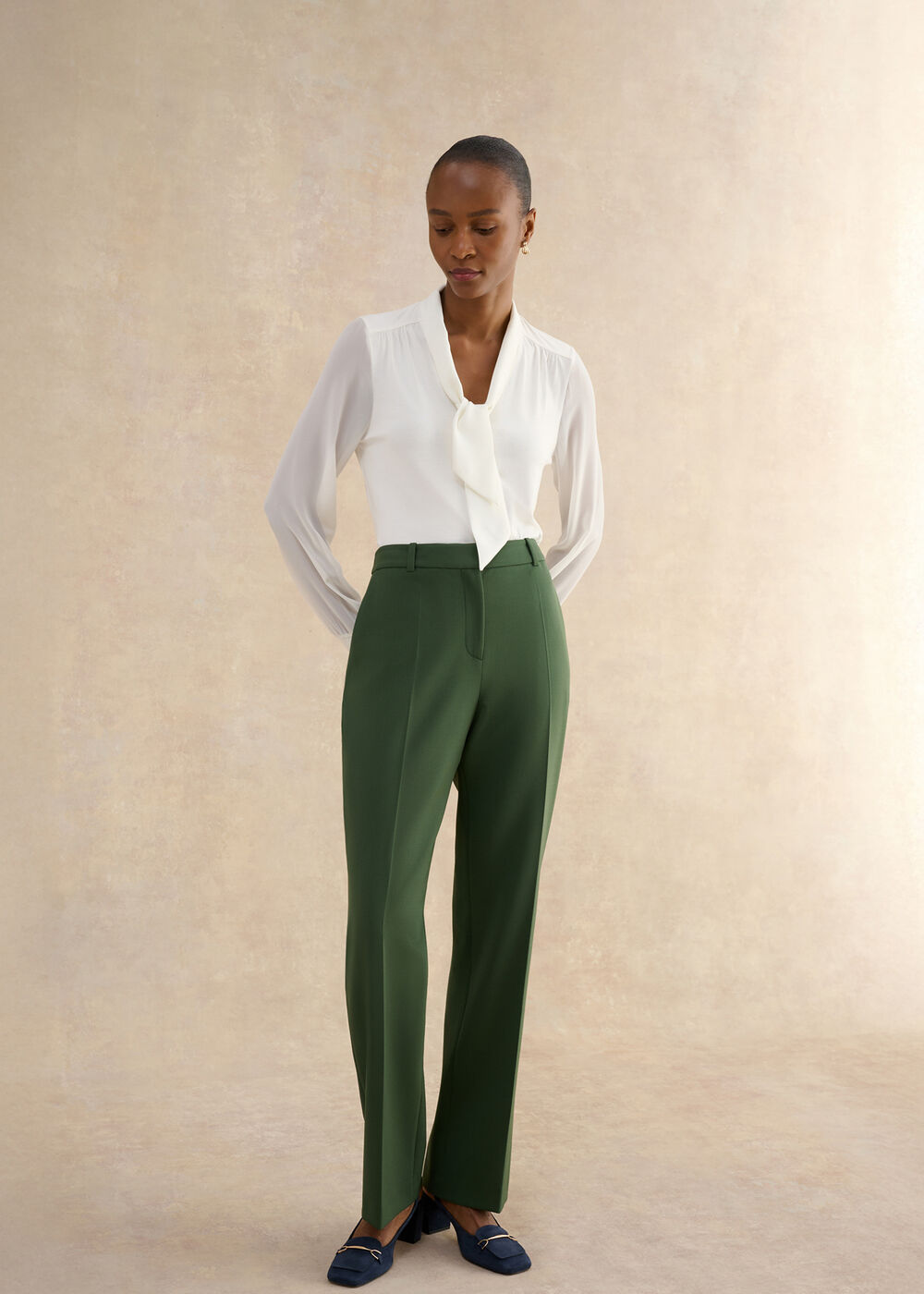 Bess Wide Leg Trousers, Khaki, hi-res