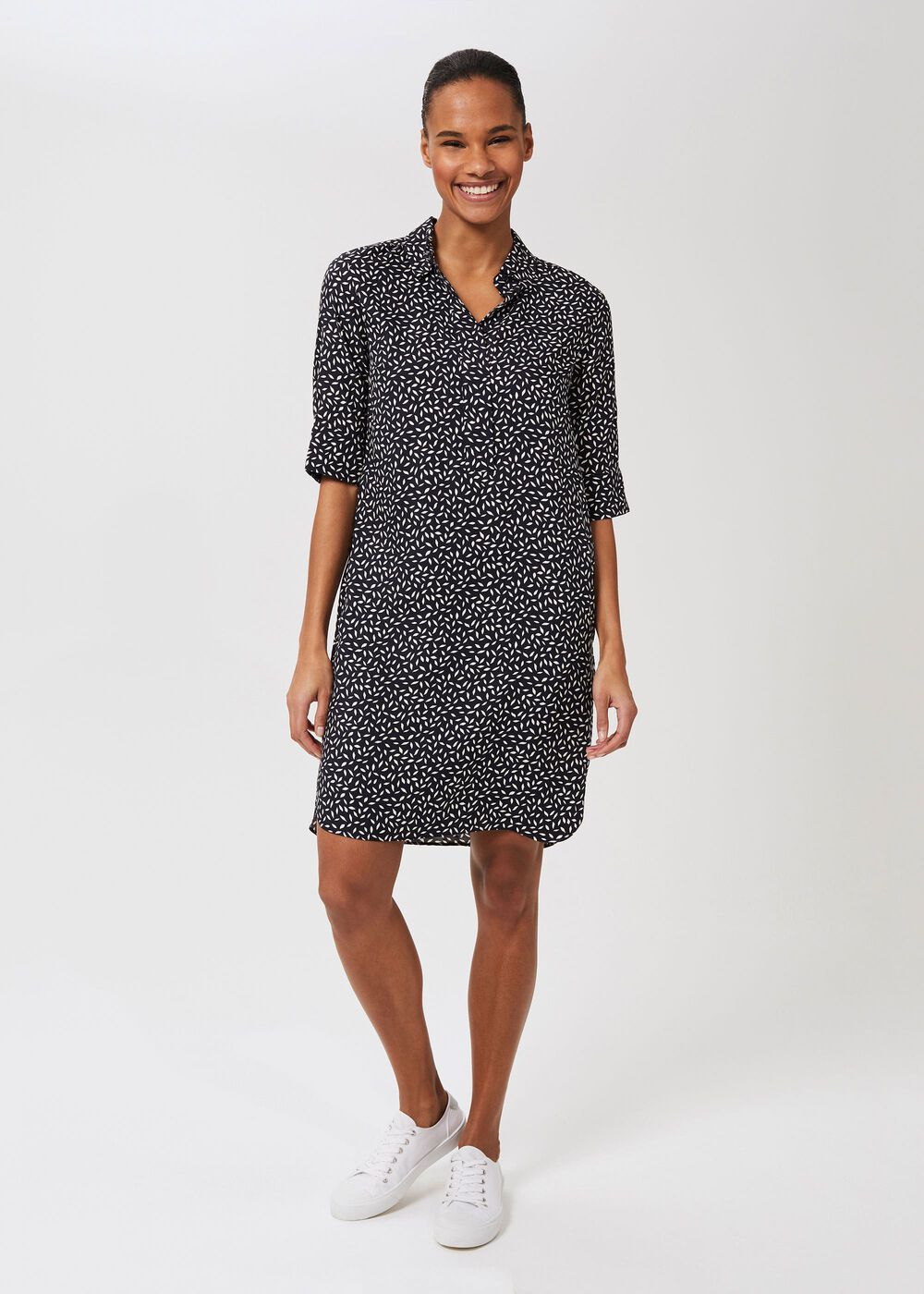 Marciella Dress, Navy Ivory, hi-res