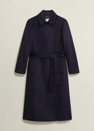 Petite Livia Wool Coat, Navy, hi-res