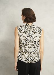 Harptree Blouse, Ivory Olive, hi-res