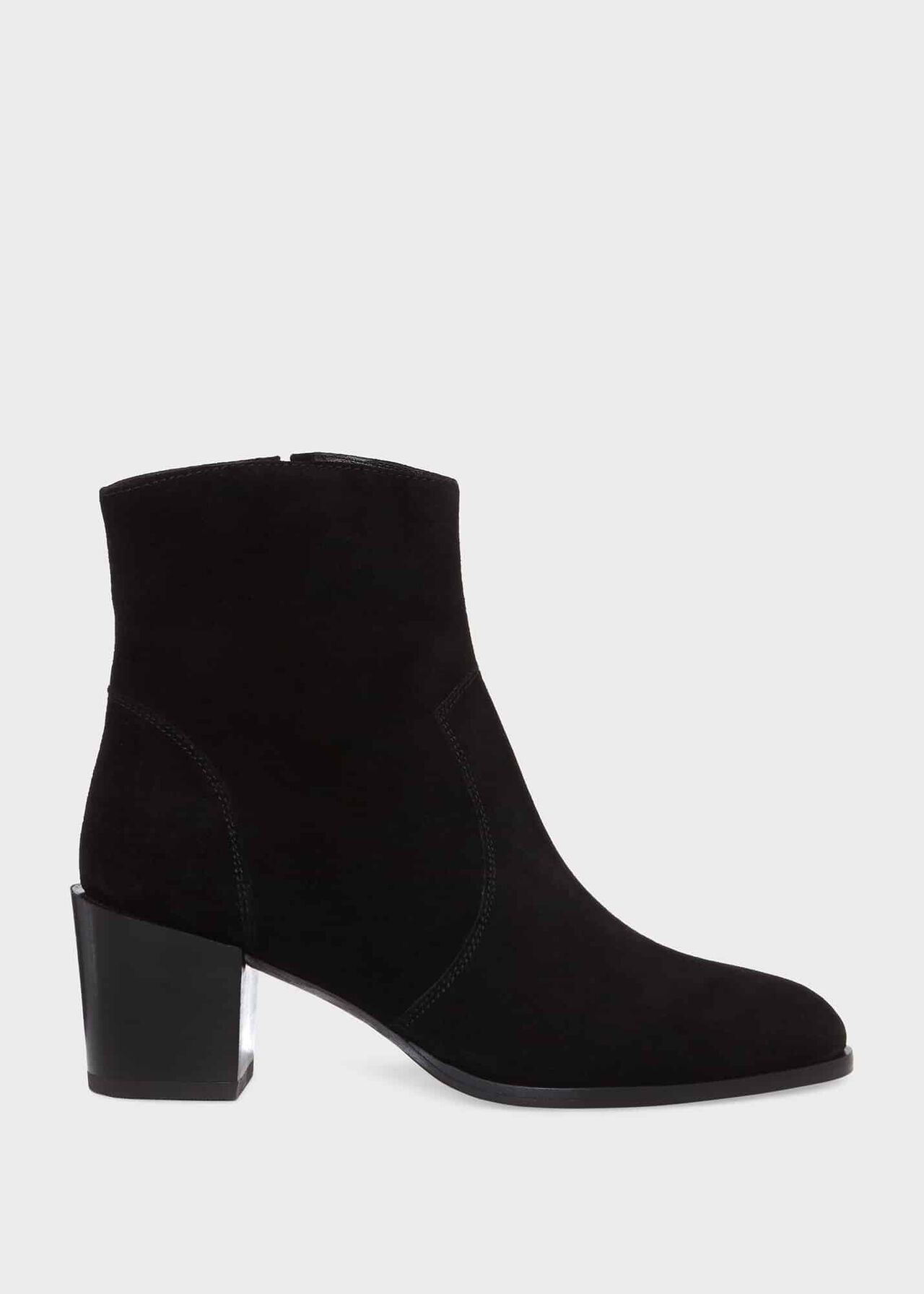 Hester Western Ankle Boots, Black, hi-res