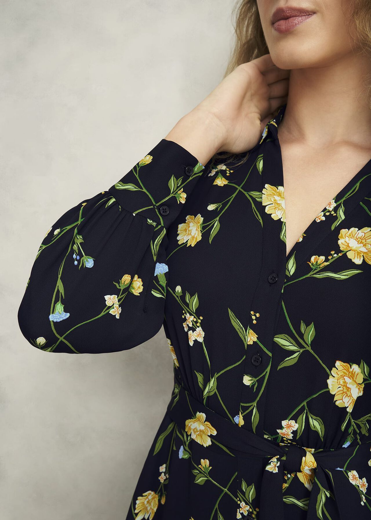 Everly Dress, Navy Multi, hi-res