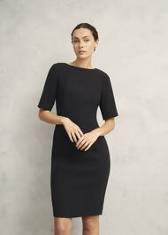 Rae Sleeved Dress, Black, hi-res