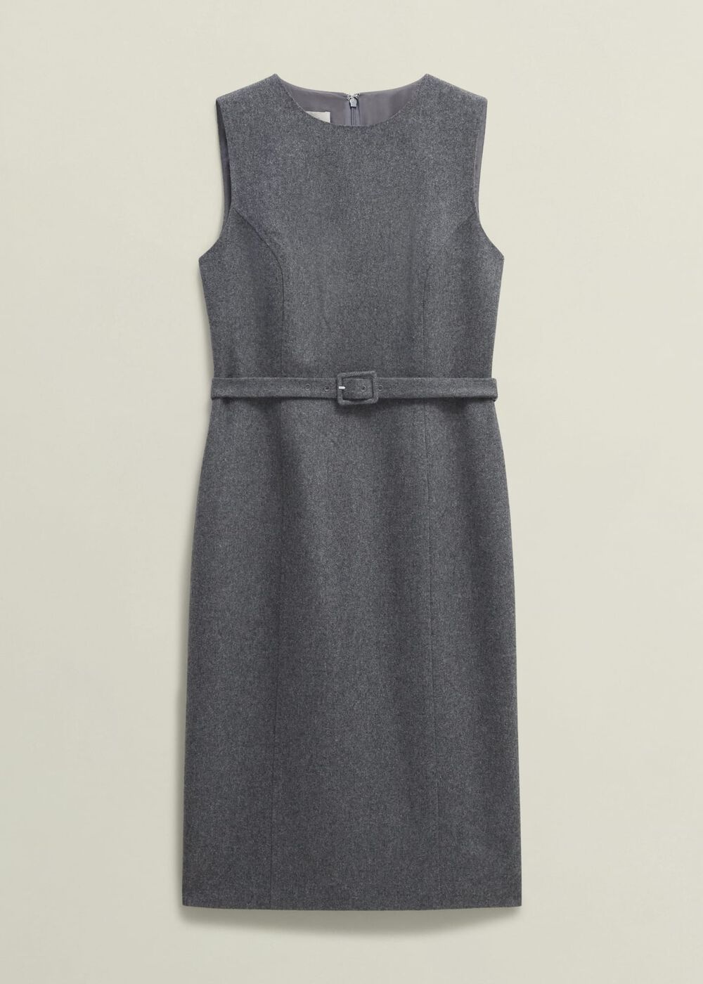 Elsie Wool Blend Dress, Grey, hi-res