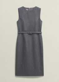 Elsie Wool Blend Dress, Grey, hi-res