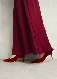 Leila Velvet Pumps, Rouge Red, hi-res