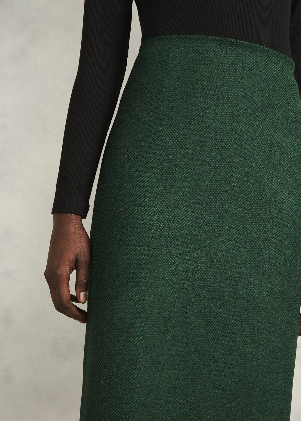Daphne Wool Skirt, Green Multi, hi-res