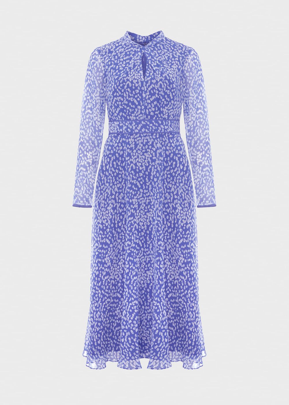 Helena Silk Midi Dress, Blue Multi, hi-res