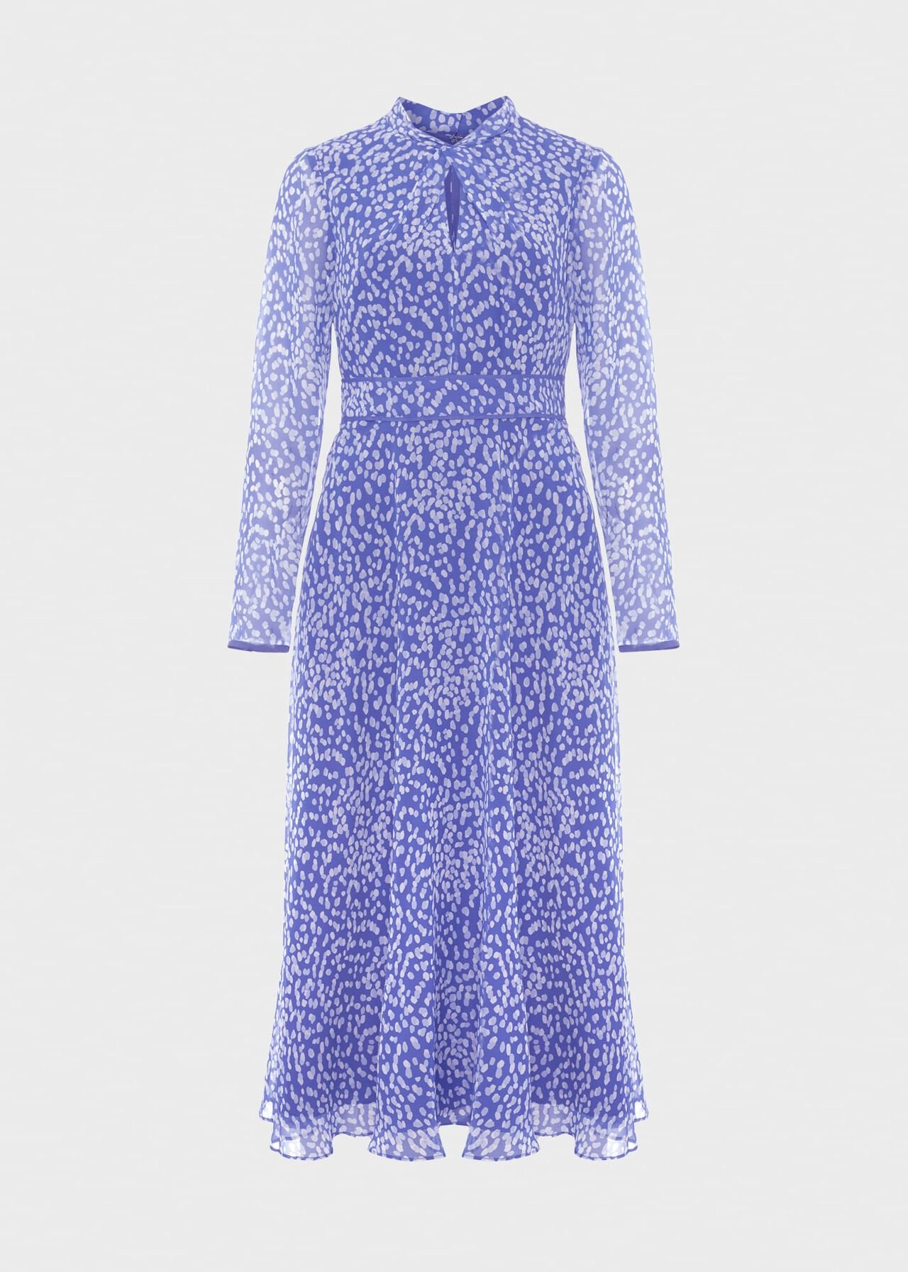 Helena Silk Midi Dress, Blue Multi, hi-res