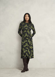 Petite Alison Dress, Navy Green, hi-res
