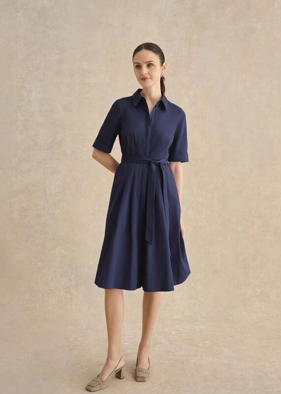 Petite Brigitta Cotton Sateen Dress