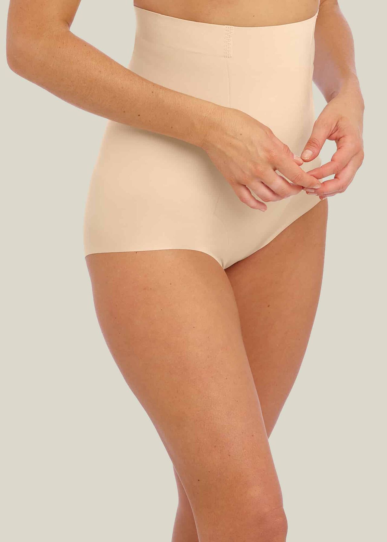 Moderate Control High Waist Slimming Brief, Frappe, hi-res