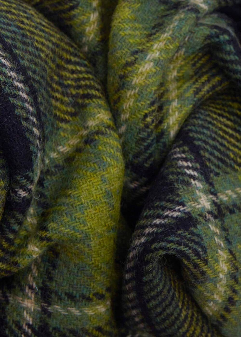 Amaris Wool Dress, Green Navy, hi-res