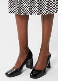Tate Court Shoes, Black, hi-res