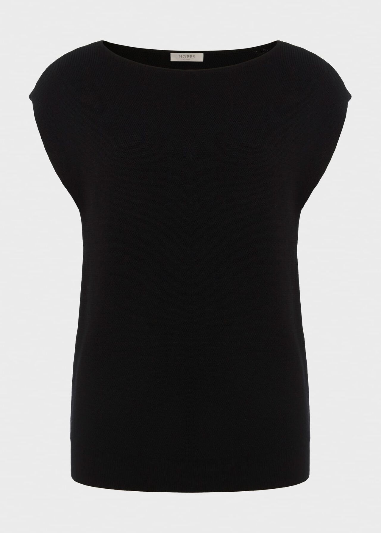 Marlow Knitted Top, Black, hi-res