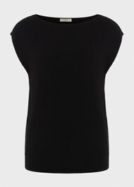 Marlow Knitted Top, Black, hi-res