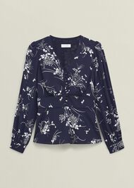 Brielle Trimmed Top, Midnight Multi, hi-res