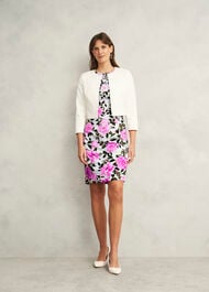 Elize Textured Jacket, Ivory, hi-res