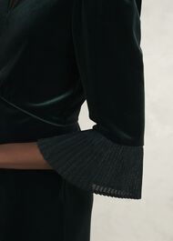 Violet Velvet Dress, Evergreen, hi-res
