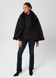 Katie Quilted Coat, Black, hi-res