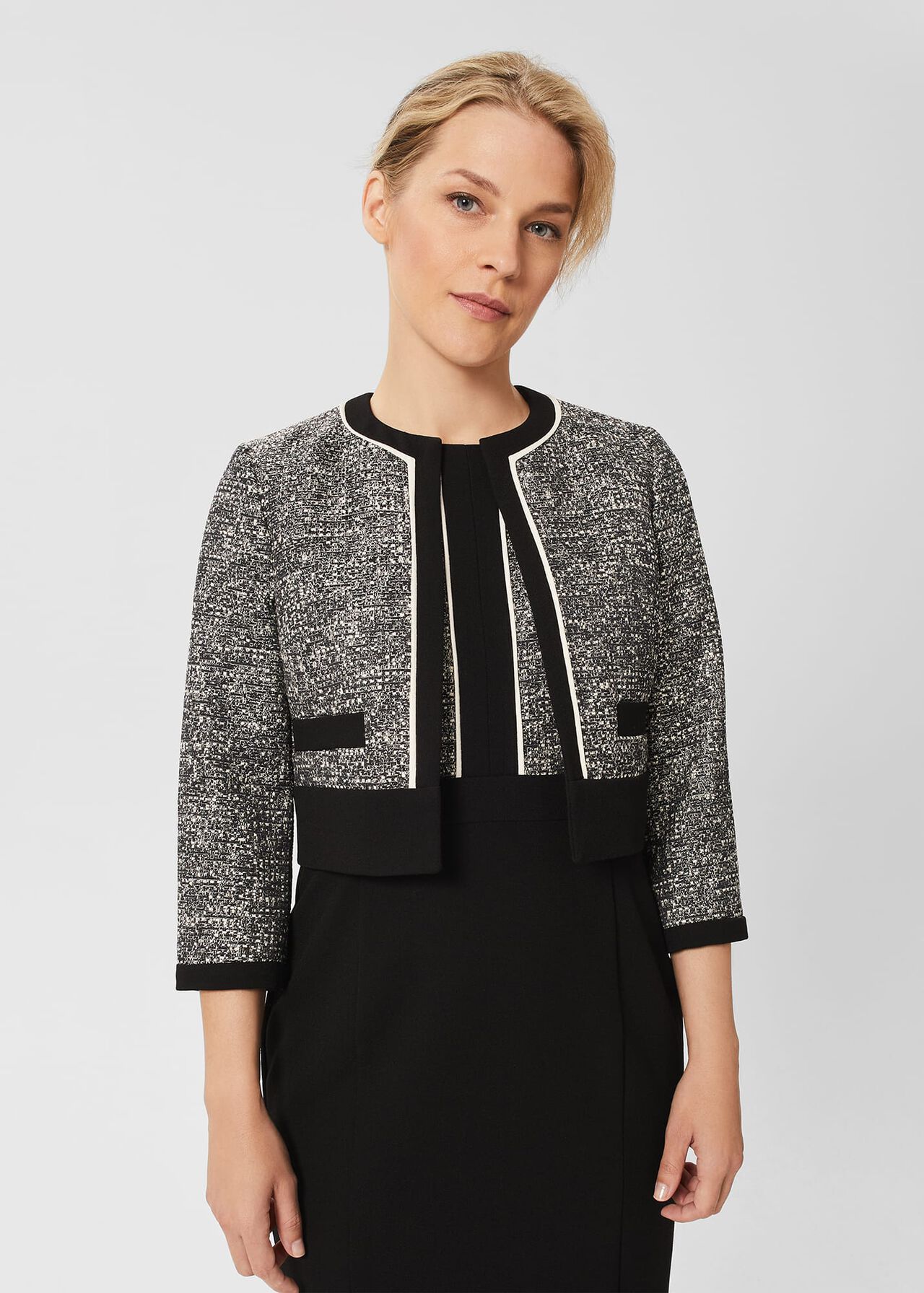 Petite Brienna Jacket, Black Ivory, hi-res