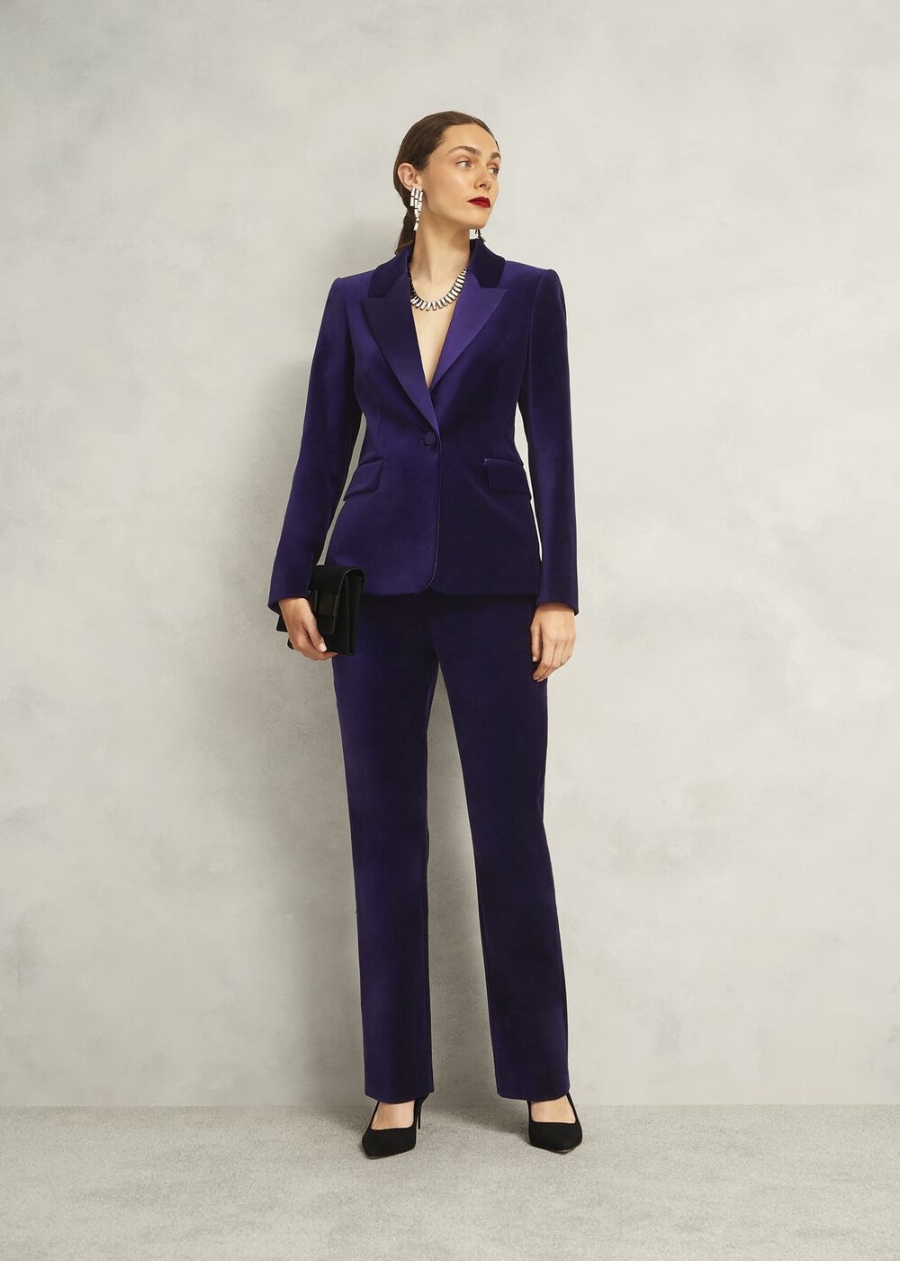 Heather Velvet Jacket, Midnight Purple, hi-res