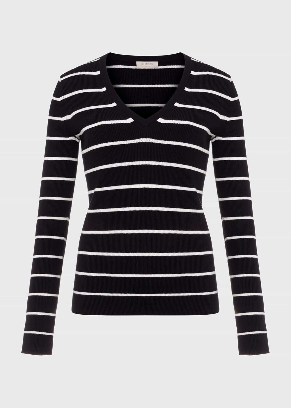 Nova Stripe Jumper, Navy Ivory, hi-res