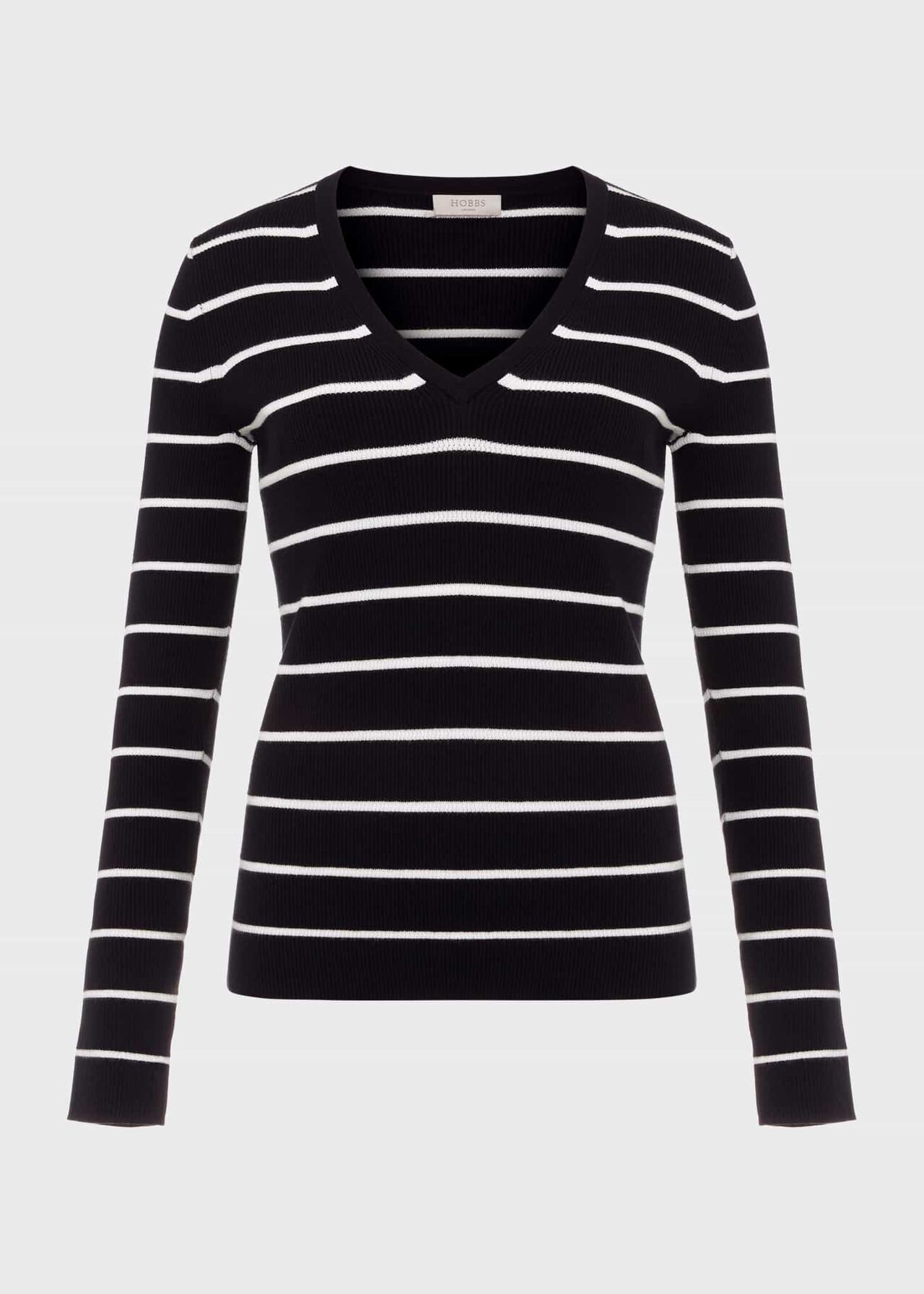 Nova Stripe Jumper, Navy Ivory, hi-res