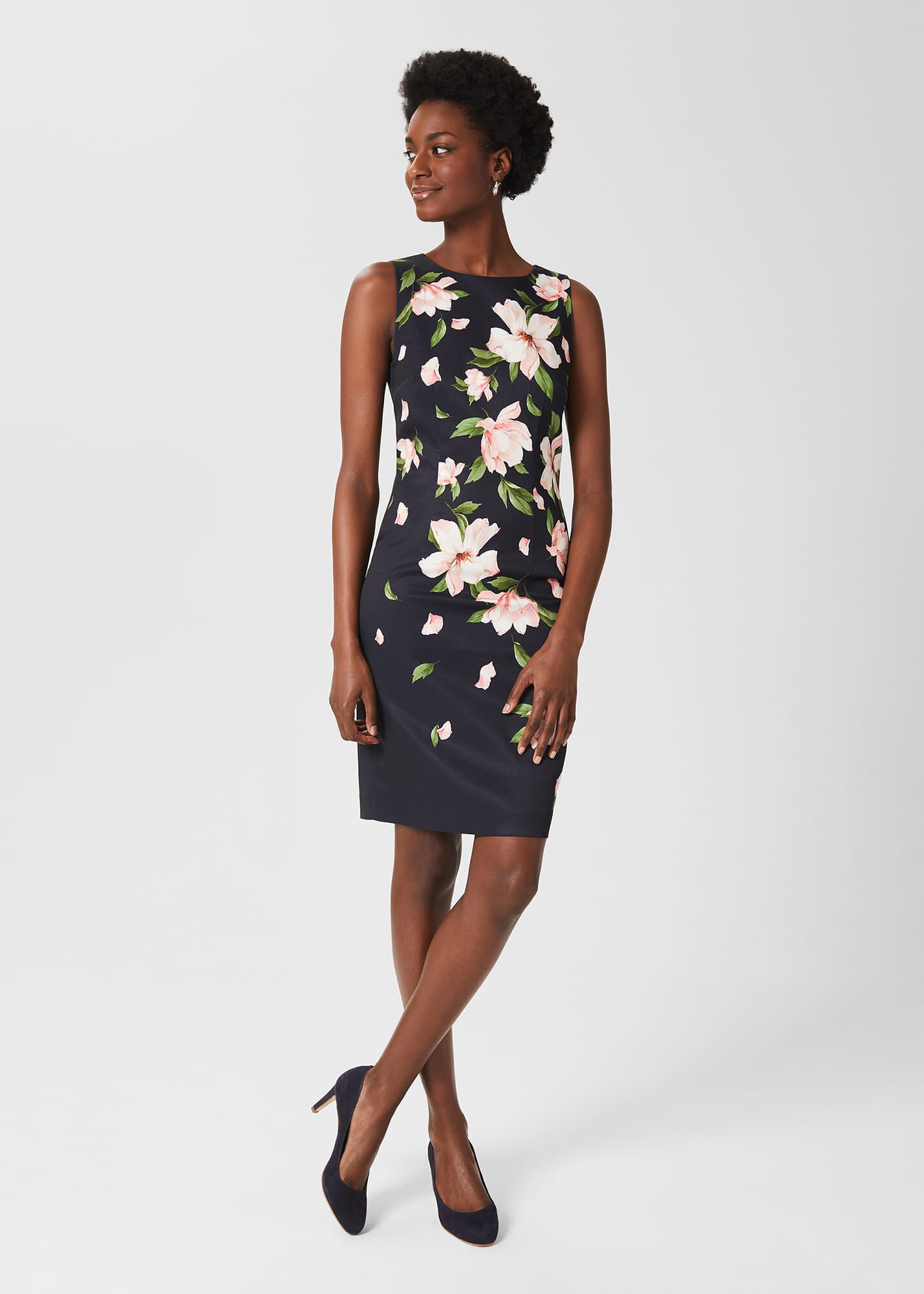 Navy floral sale shift dress