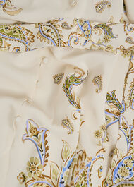 Alma Paisley Silk Dress, Cream Multi, hi-res