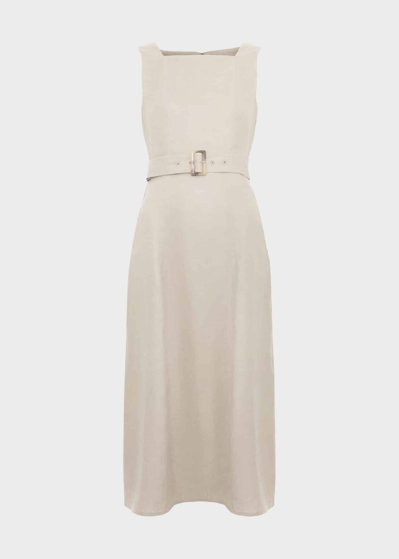 Roberta Linen Dress, Neutral, hi-res