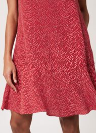 Catalina Printed Dress, Raspberry Ivory, hi-res