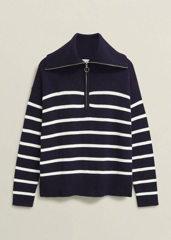 Amy Stripe Cotton Sweater