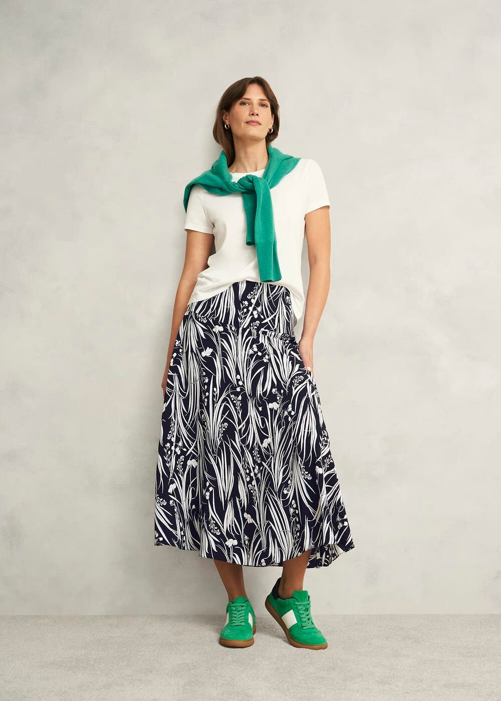 Noemi Skirt, Navy Ivory, hi-res