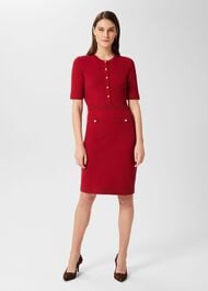Noa Knitted Dress, Deep Red, hi-res