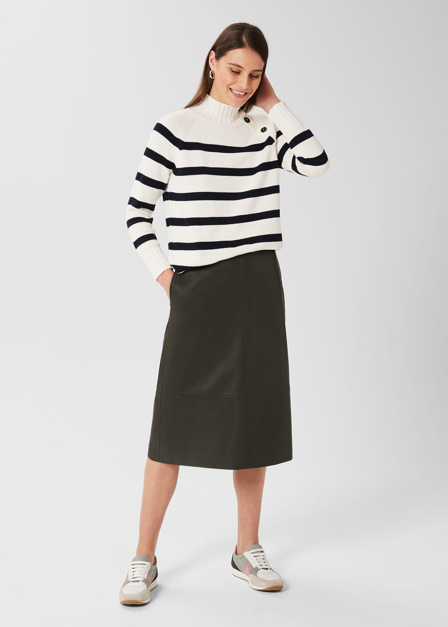 Hobbs discount leather skirt