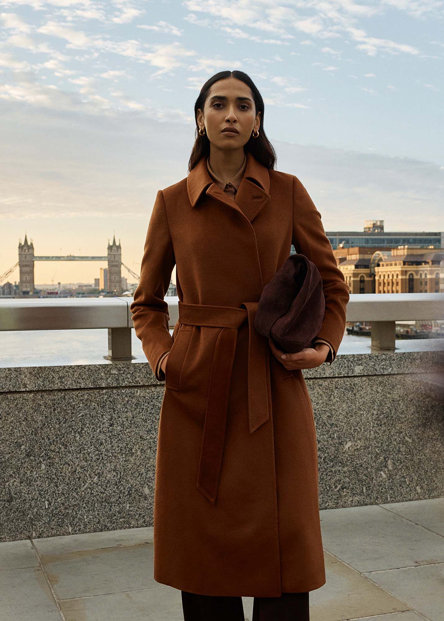 ★ Hamilton Wool  Dress Coat moca Hamilton Wool River Dress Coat mocha / S