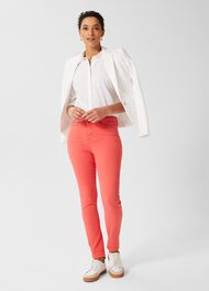 Gia Sculpting Jeans, Coral, hi-res