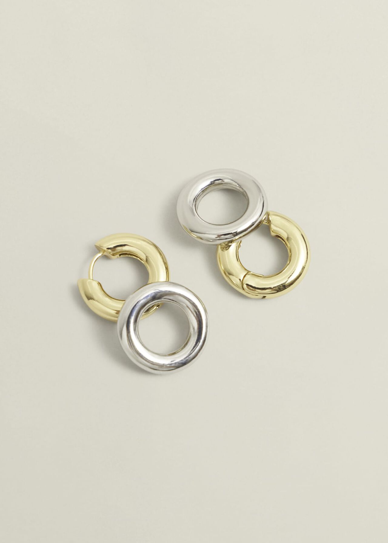 Clarisse Earrings, Silver Gold, hi-res
