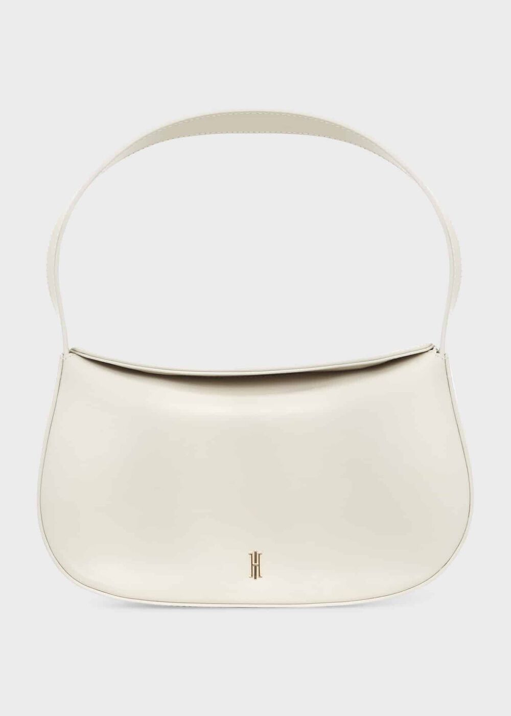Paris Leather Shoulder Bag, Ivory, hi-res