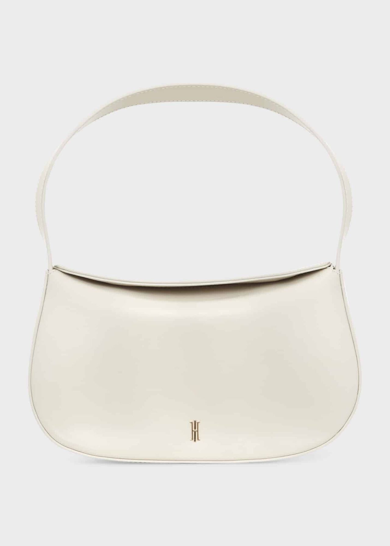 Paris Leather Shoulder Bag, Ivory, hi-res