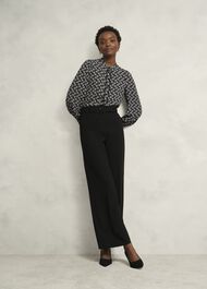Alba Blouse, Black Cream, hi-res