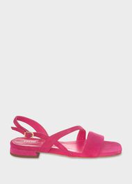 Mila Flat Sandal, Bright Pink, hi-res