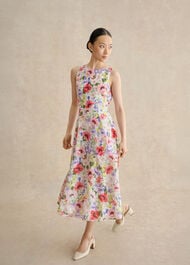 Petite Carly Floral Dress, Ivory Multi, hi-res