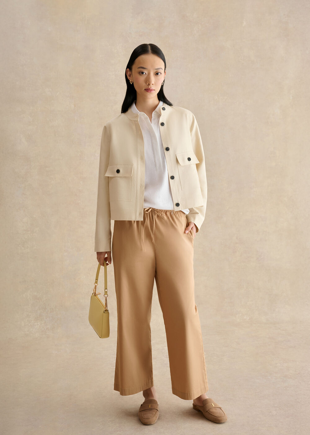 Dahlia Linen Shirt, White, hi-res