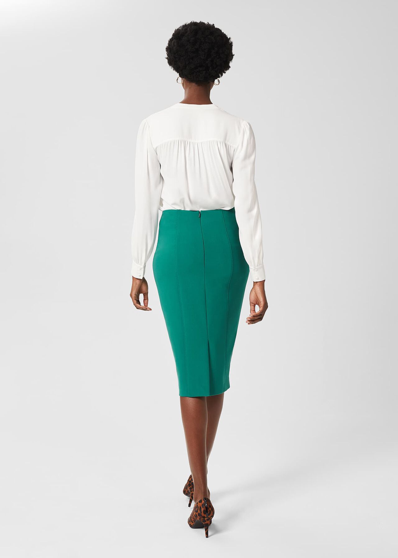 Beatrice Pencil Skirt, Jade Green, hi-res