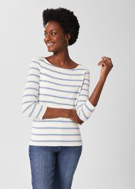 Sonya Striped Top, Blue Multi, hi-res