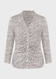 Hattie Printed Top, Ivory Multi, hi-res
