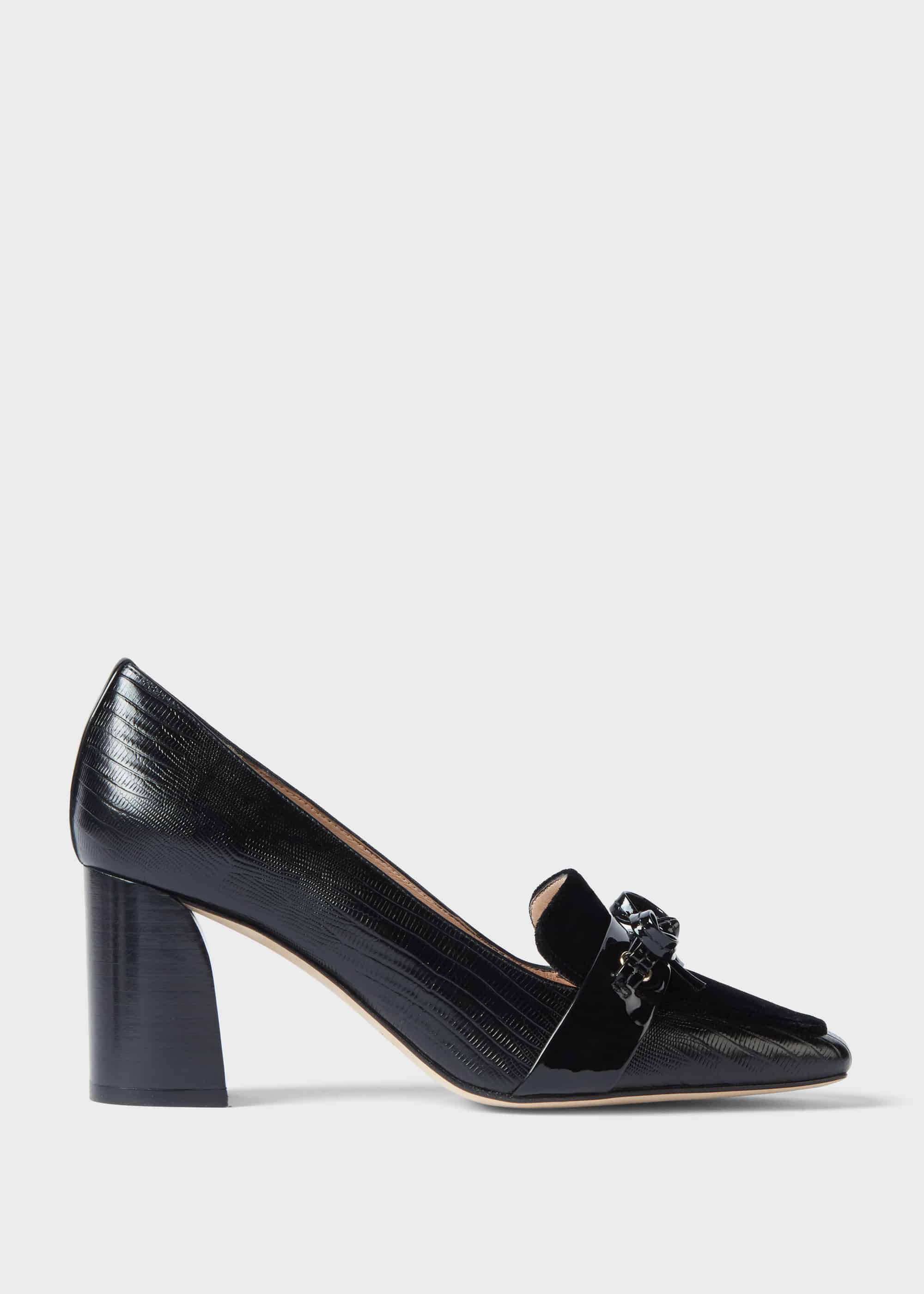 Katherine Leather Reptile Court Shoes