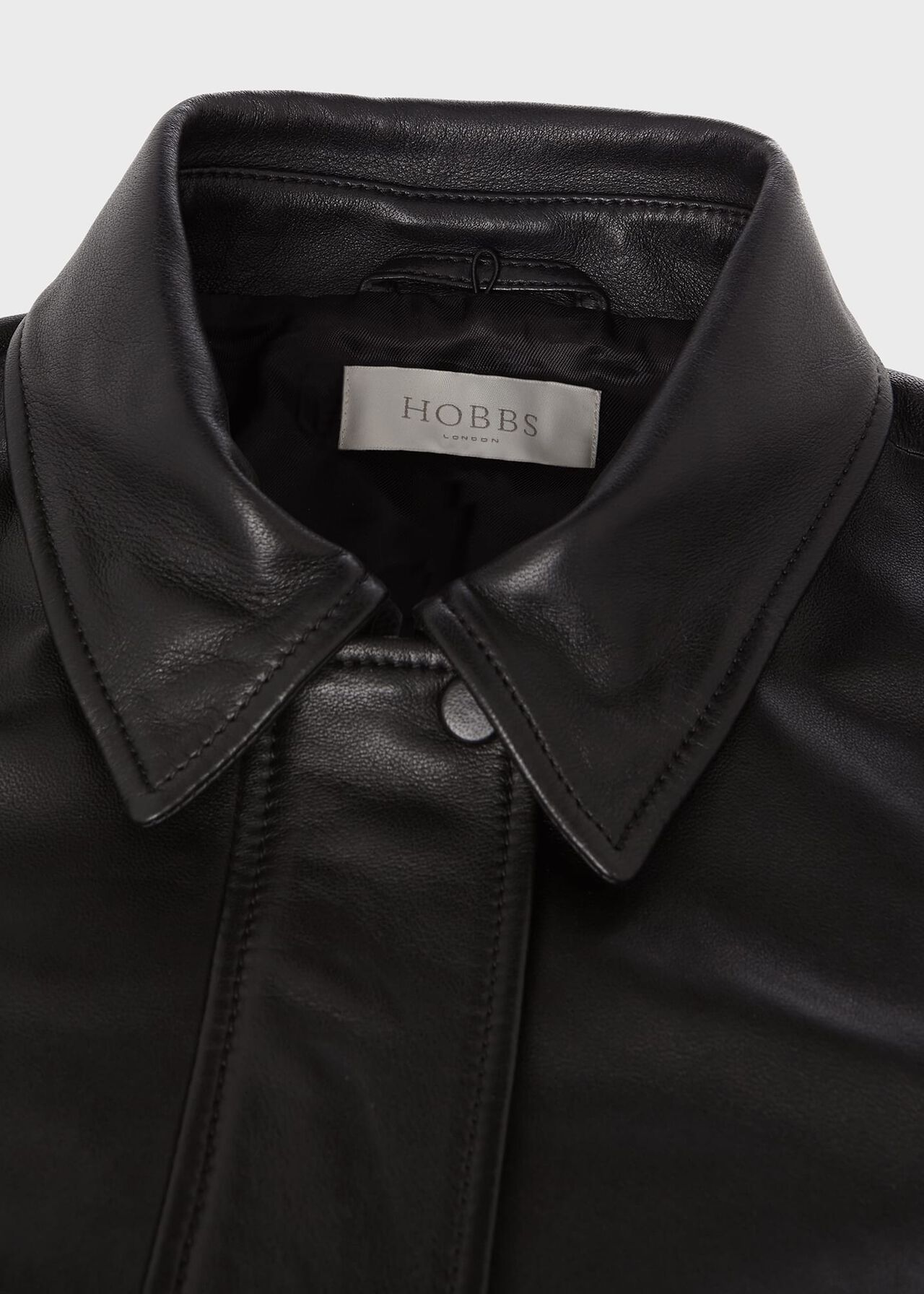 Sera Leather Jacket, Black, hi-res
